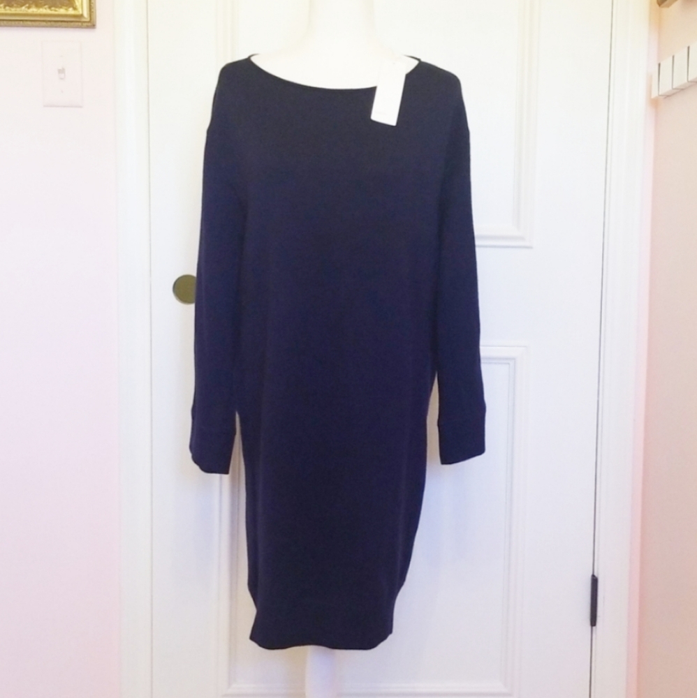 NWT VINCE navy dolman sleeve sweater dress